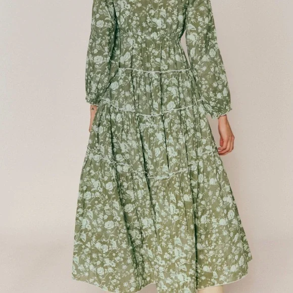 Free people Pappiet green/blue Maxi Dress - Picture 4 of 4